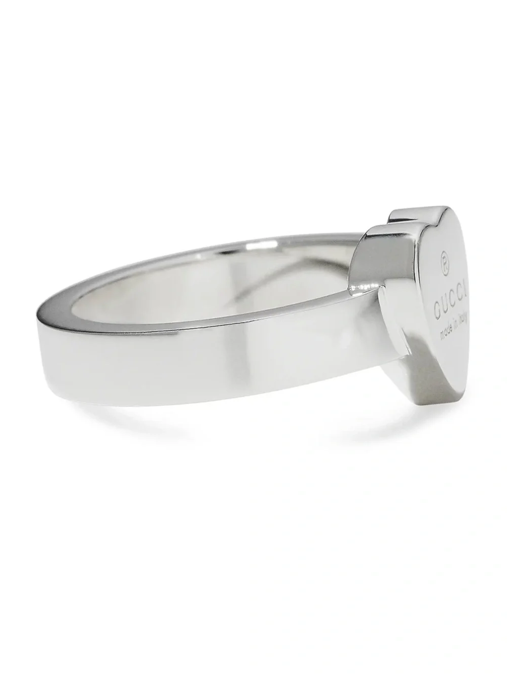 Gucci Sterling Silver Heart Signet Ring
